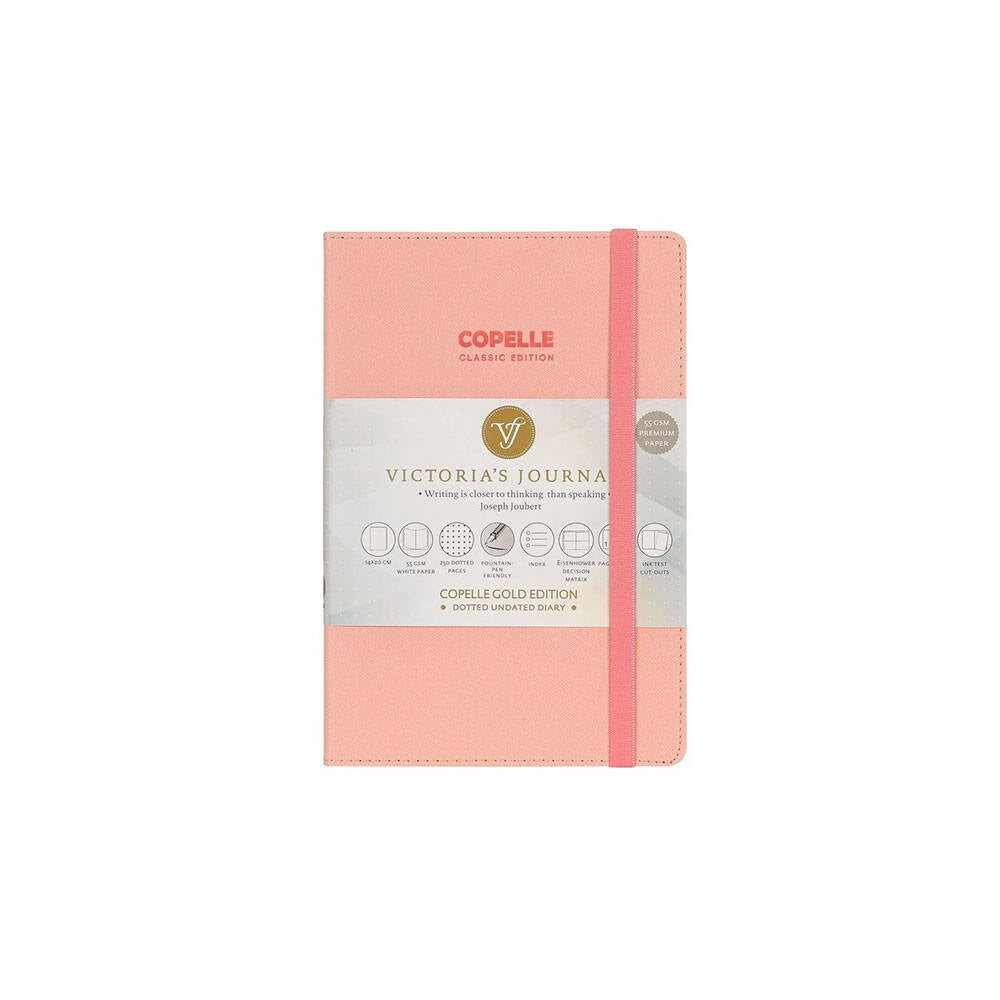 Victoria's Journals Copelle Gold Bujo Noktalı Defter 14x21 cm 55 gr 152 Yaprak Pembe
