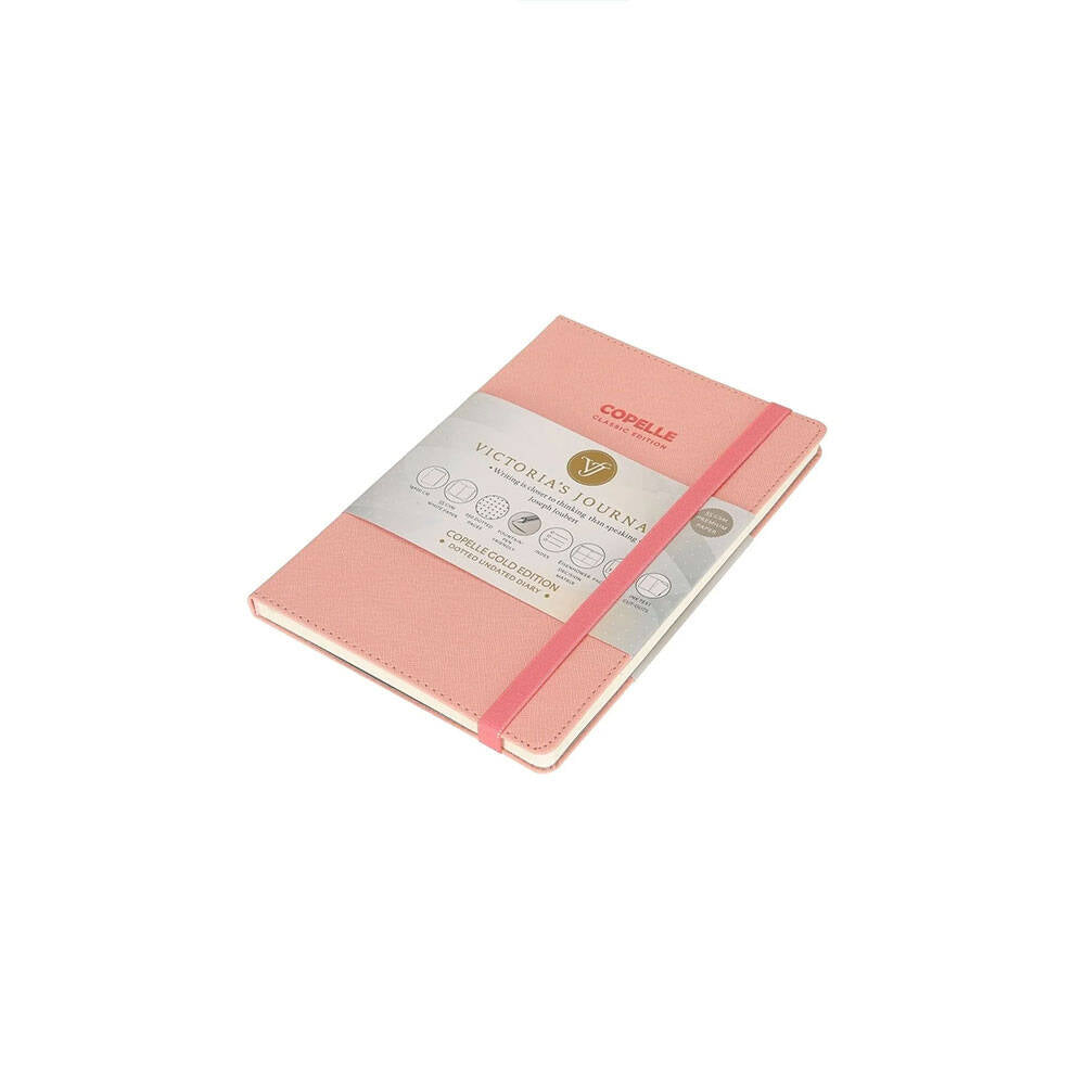 Victoria's Journals Copelle Gold Bujo Noktalı Defter 14x21 cm 55 gr 152 Yaprak Pembe
