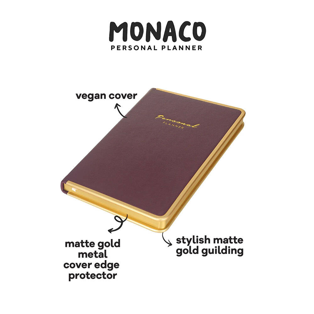 Victoria's Journals Monaco Süet Sert Kapak Çizgili Defter 13x21 cm 100 gr 96 Yaprak Bordo