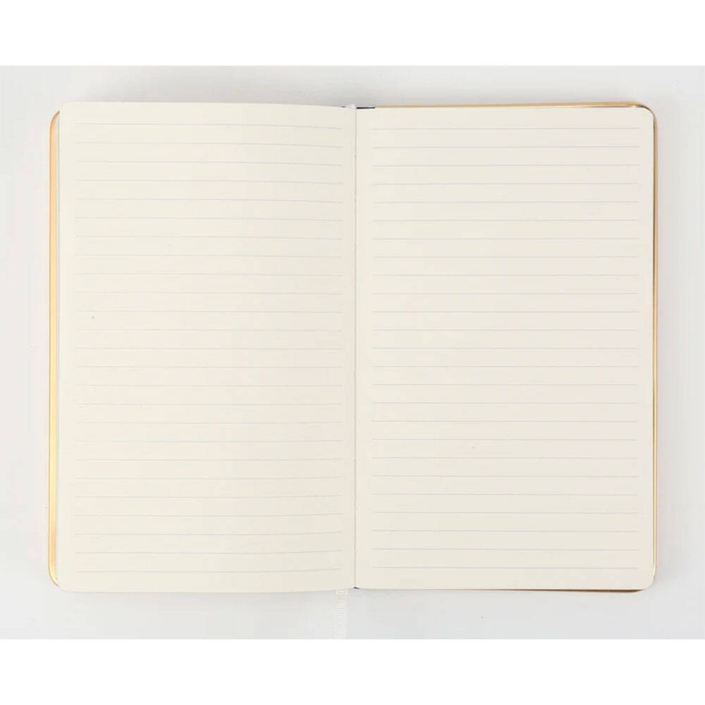 Victoria's Journals Monaco Süet Sert Kapak Çizgili Defter 13x21 cm 100 gr 96 Yaprak Mavi