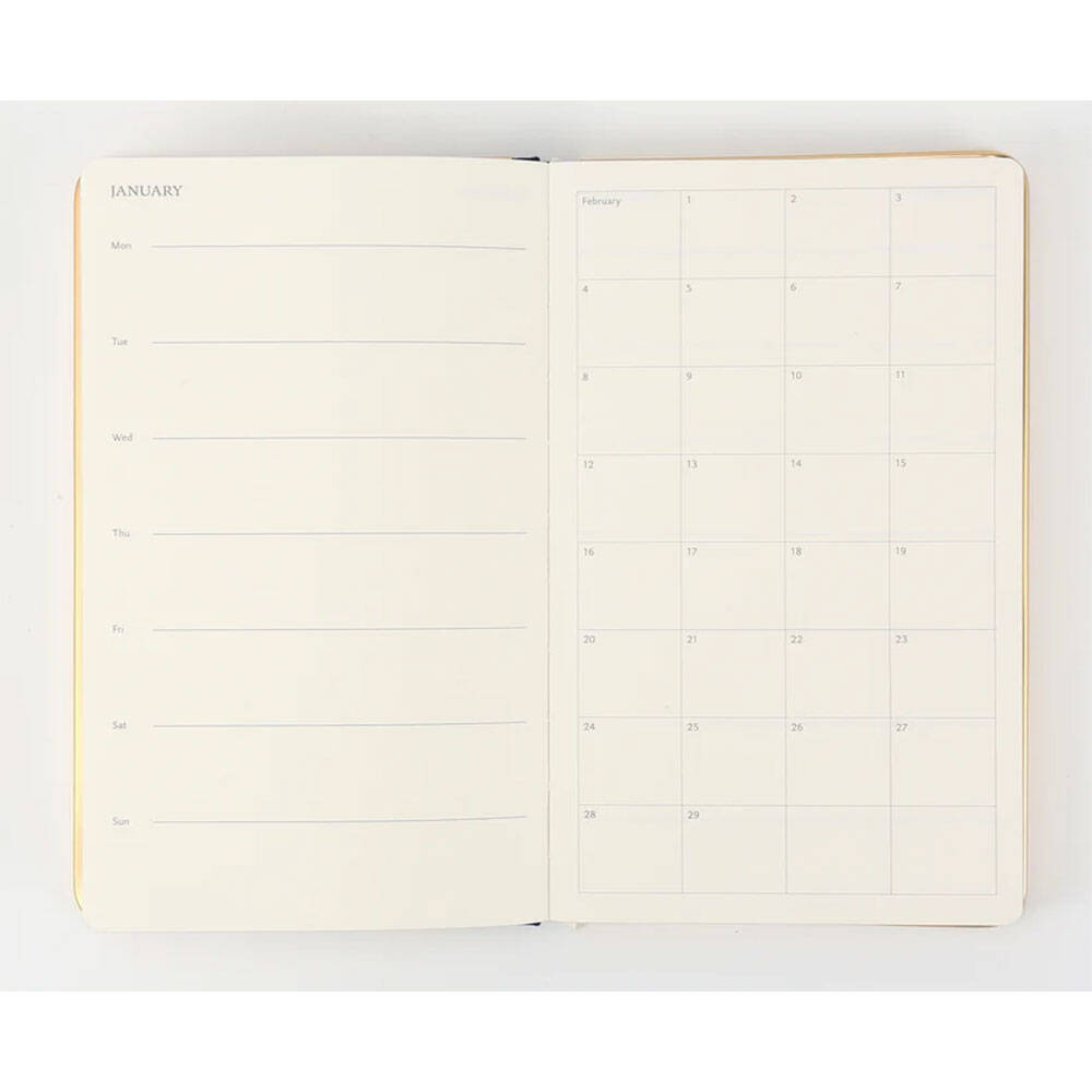 Victoria's Journals Monaco Süet Sert Kapak Çizgili Defter 13x21 cm 100 gr 96 Yaprak Mavi