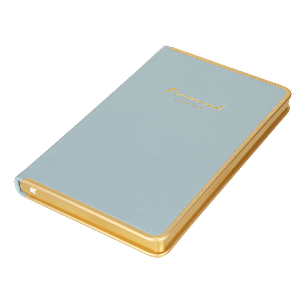 Victoria's Journals Monaco Süet Sert Kapak Çizgili Defter 13x21 cm 100 gr 96 Yaprak Mavi