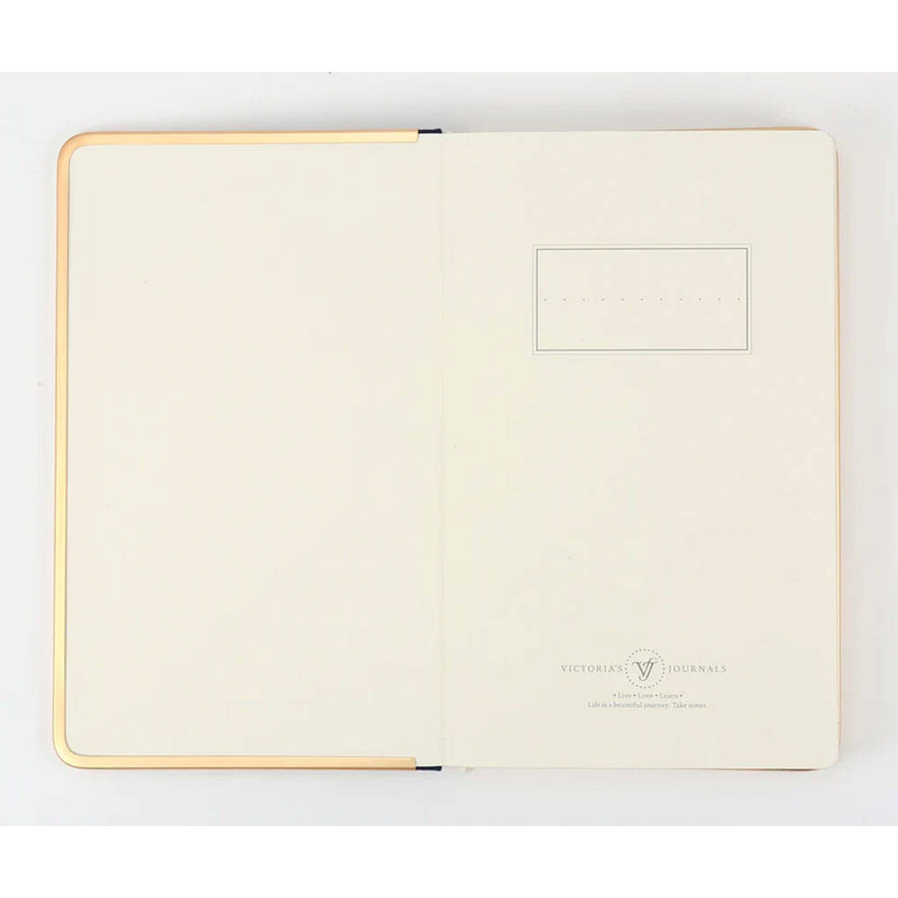 Victoria's Journals Monaco Süet Sert Kapak Çizgili Defter 13x21 cm 100 gr 96 Yaprak Siyah
