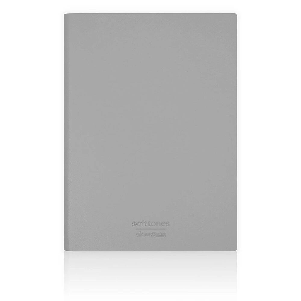 Victoria's Journals Softtons Esnek Kapak Çizgisiz Defter B5 80 gr 128 Yaprak Gri