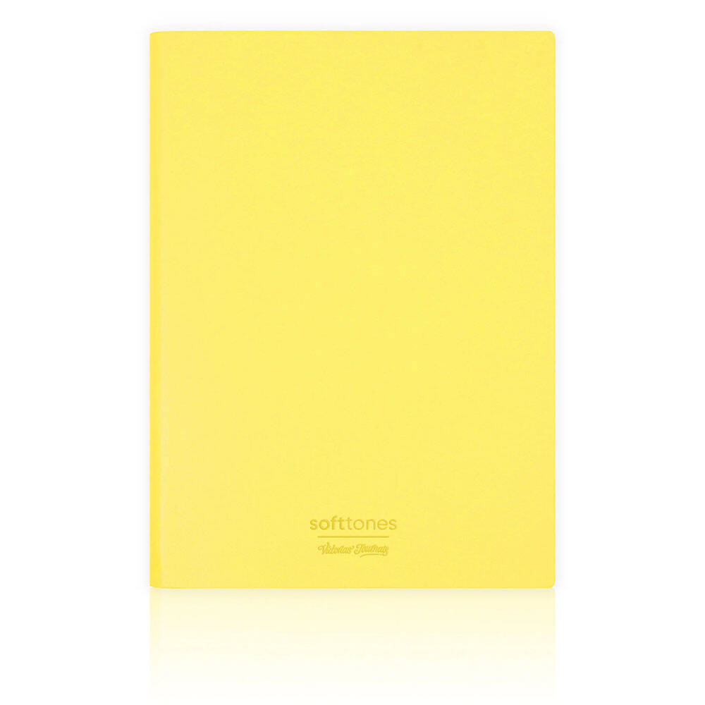 Victoria's Journals Softtons Esnek Kapak Çizgisiz Defter B5 80 gr 128 Yaprak Sarı