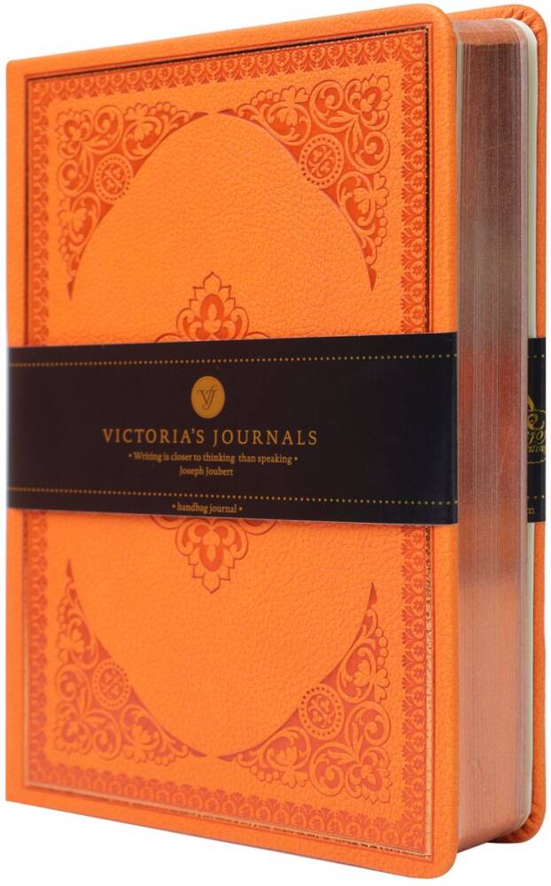Victoria's Journals Vintage Old Book Çizgili 11.3x16.3 cm 80 gr 128 Yaprak Turuncu