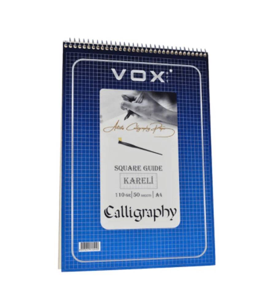 Vox Checkered Calligraphy Notebook 110gr A4 50 Pages