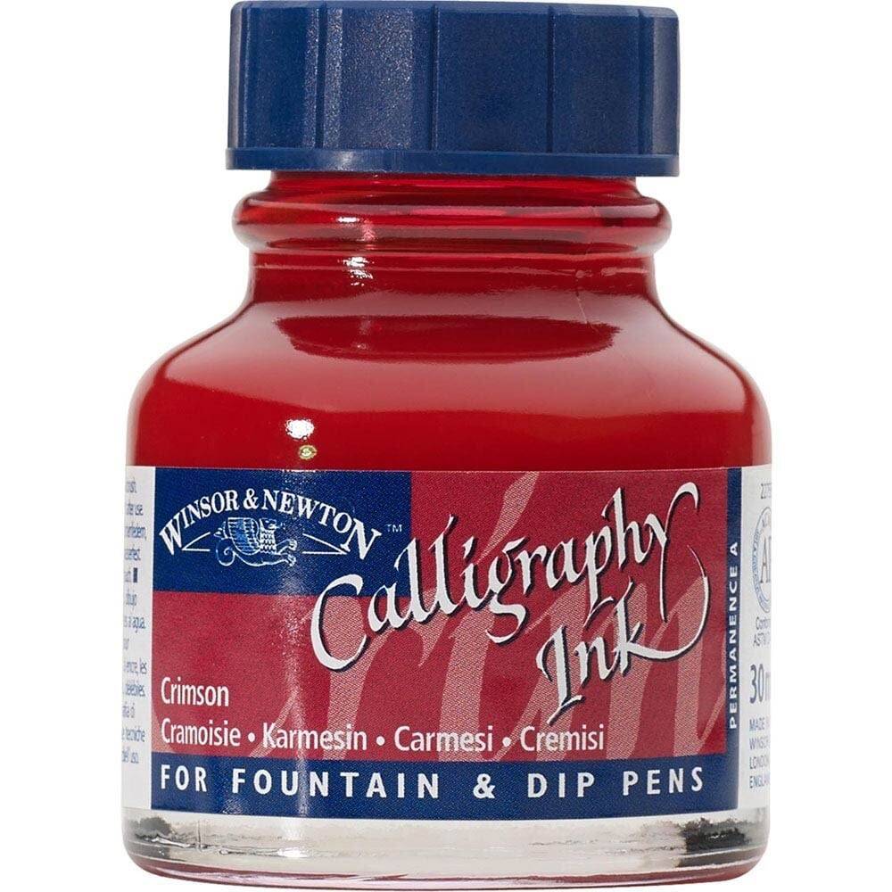 Winsor & Newton Calligraphy Ink. 30ml Crimson 203