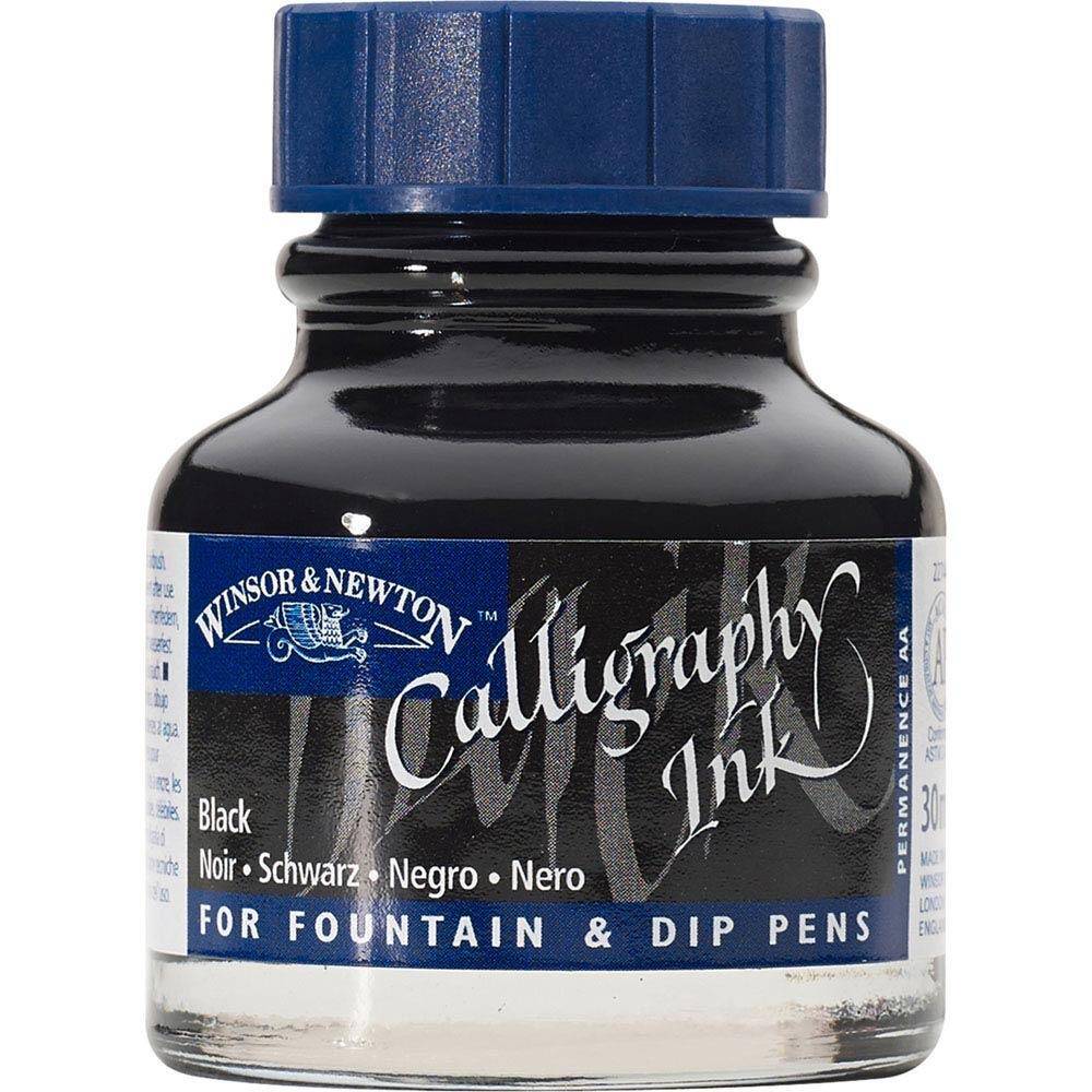 Winsor & Newton Calligraphy Ink. 30ml Matt Black 030