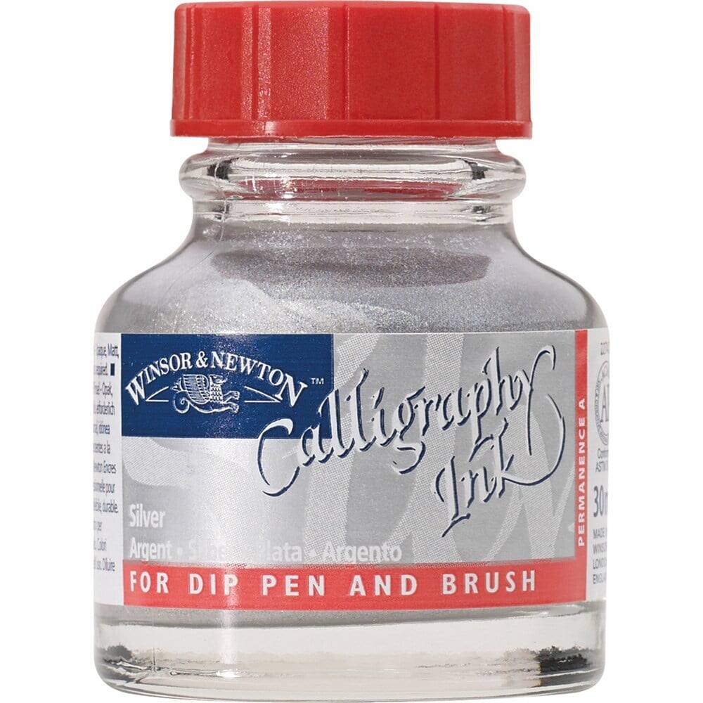 Winsor & Newton Calligraphy Ink. 30ml Silver 617