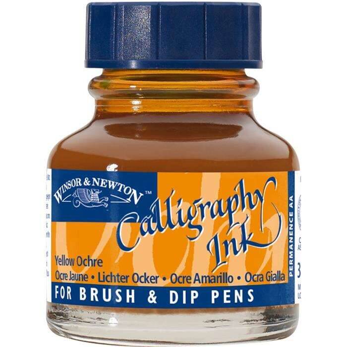 Winsor & Newton Calligraphy Ink. 30 ml Yellow Ocher 744