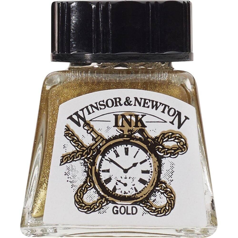 Winsor & Newton Çizim Mürekkebi 14ml Gold