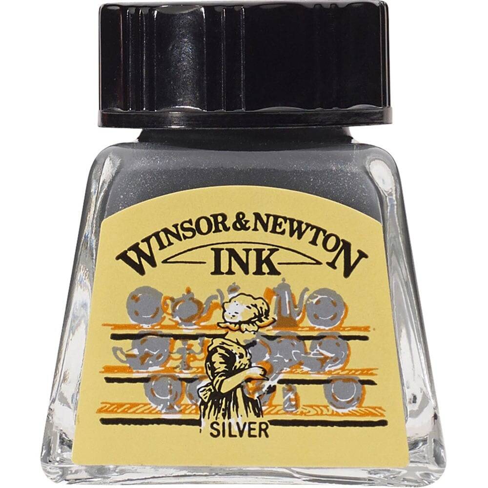 Winsor & Newton Çizim Mürekkebi 14ml Silver