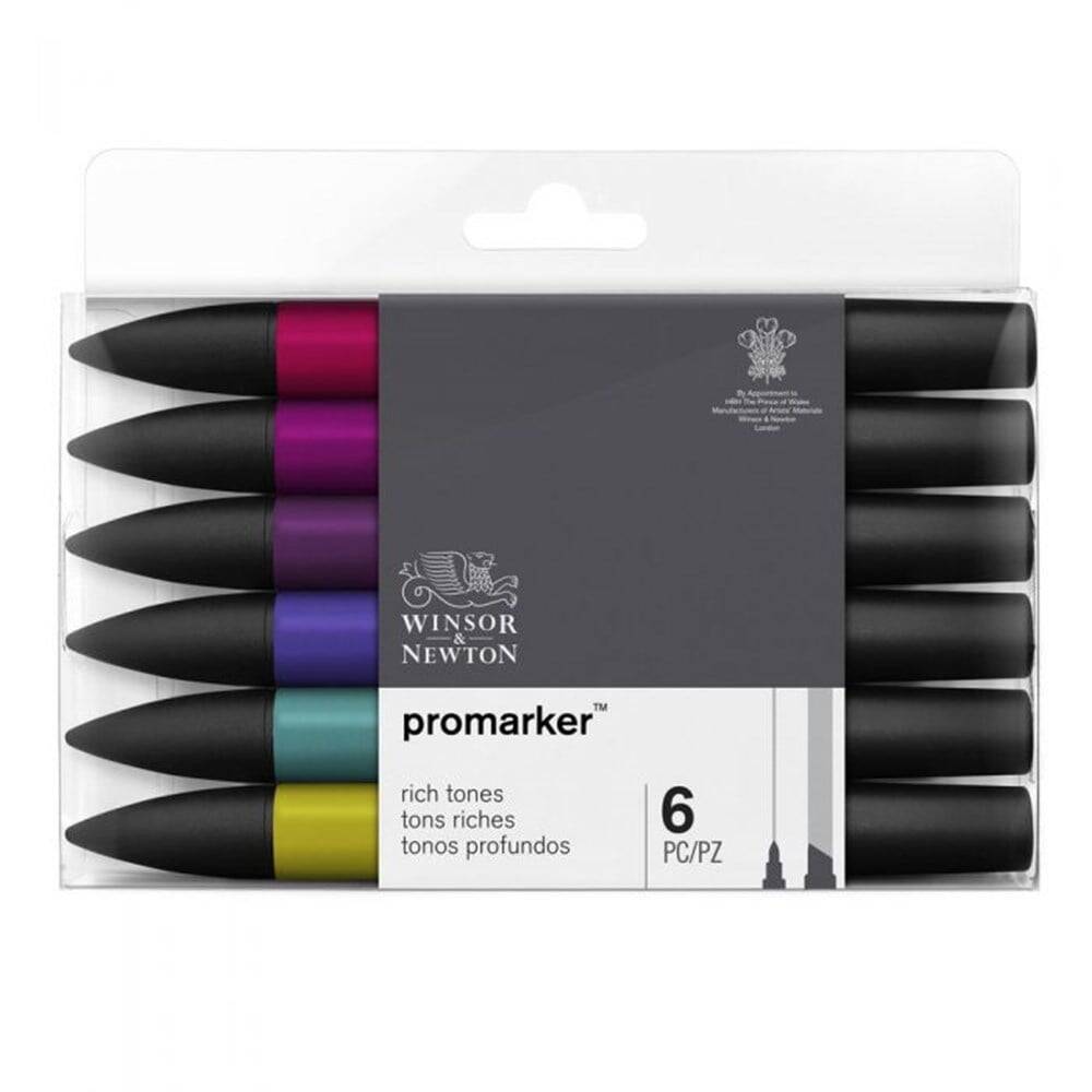Winsor & Newton Promarker Rich Tones 6 Colours