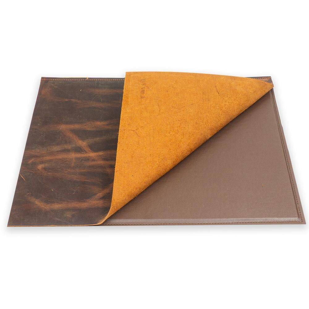 Writing Pad Hard Cover Crazy Leather 30x40 Camel