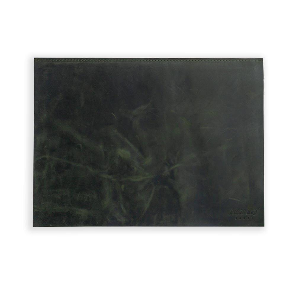 Writing Pad Hard Cover Crazy Leather 30x40 Khaki Green