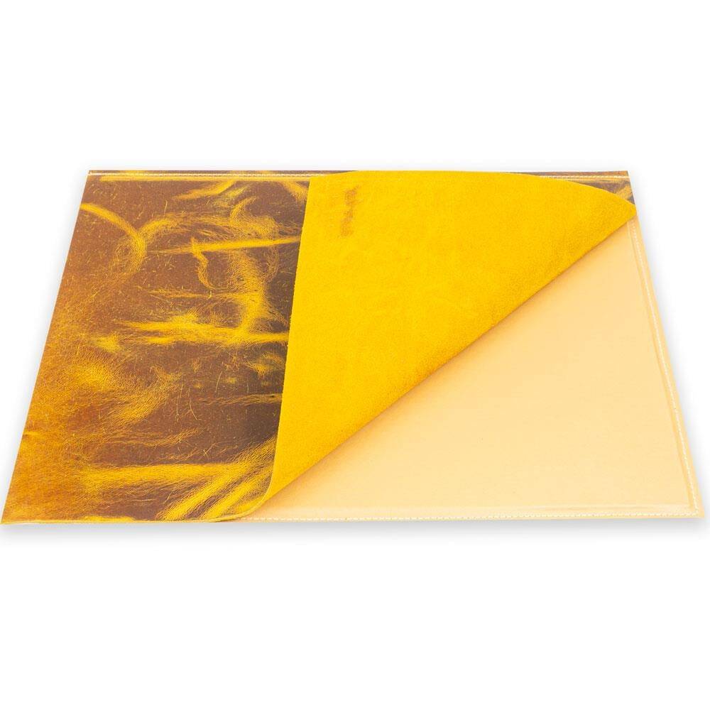 Writing Pad Hard Cover Crazy Leather 30x40 Ochre Yellow