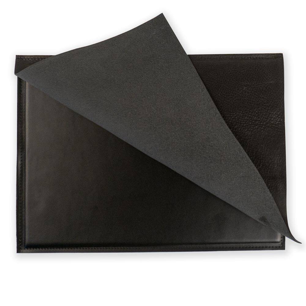 Writing Pad Hard Cover Crazy Leather 30x40 Black
