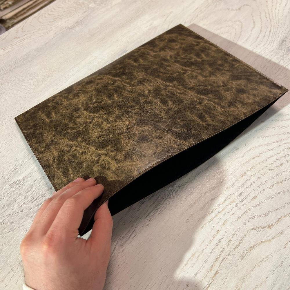 Writing Pad with Imitation Leather Insert, Light Brown