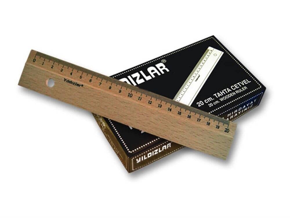 Stars Code: 090 Wooden Ruler 20 Cm