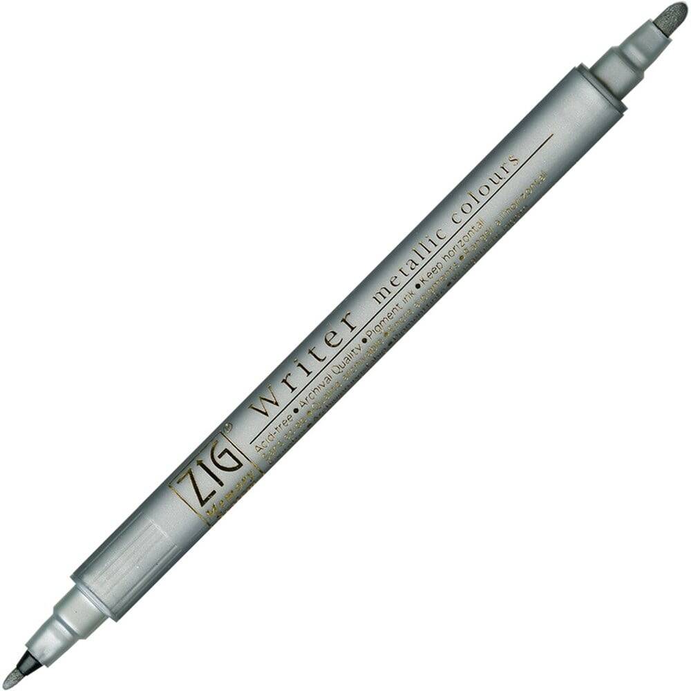 Zig Double-Ended Gilded Invitation Pen 102 Silver