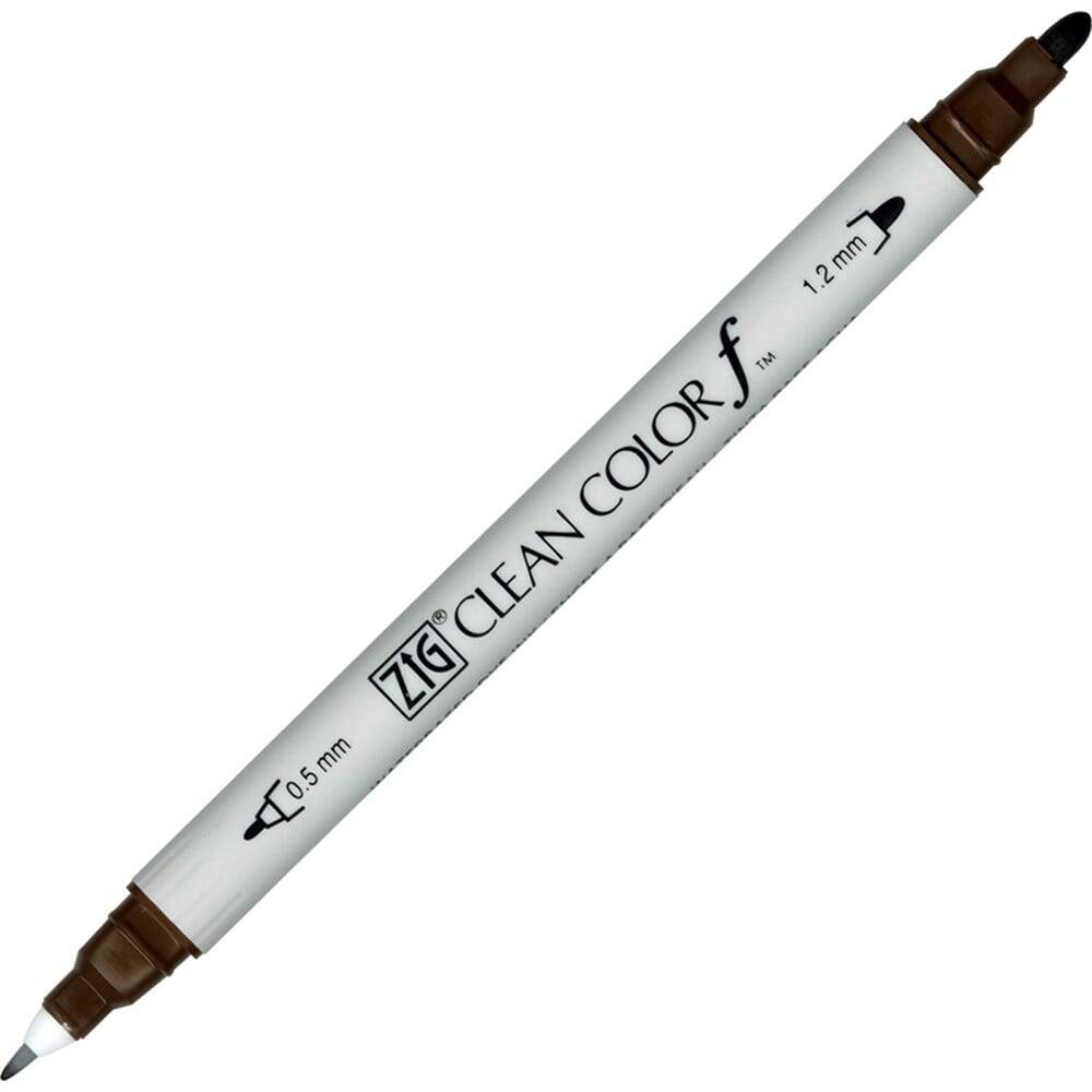 Zig Clean Color F Çift Uçlu Marker Kalem 062 Dark Brown