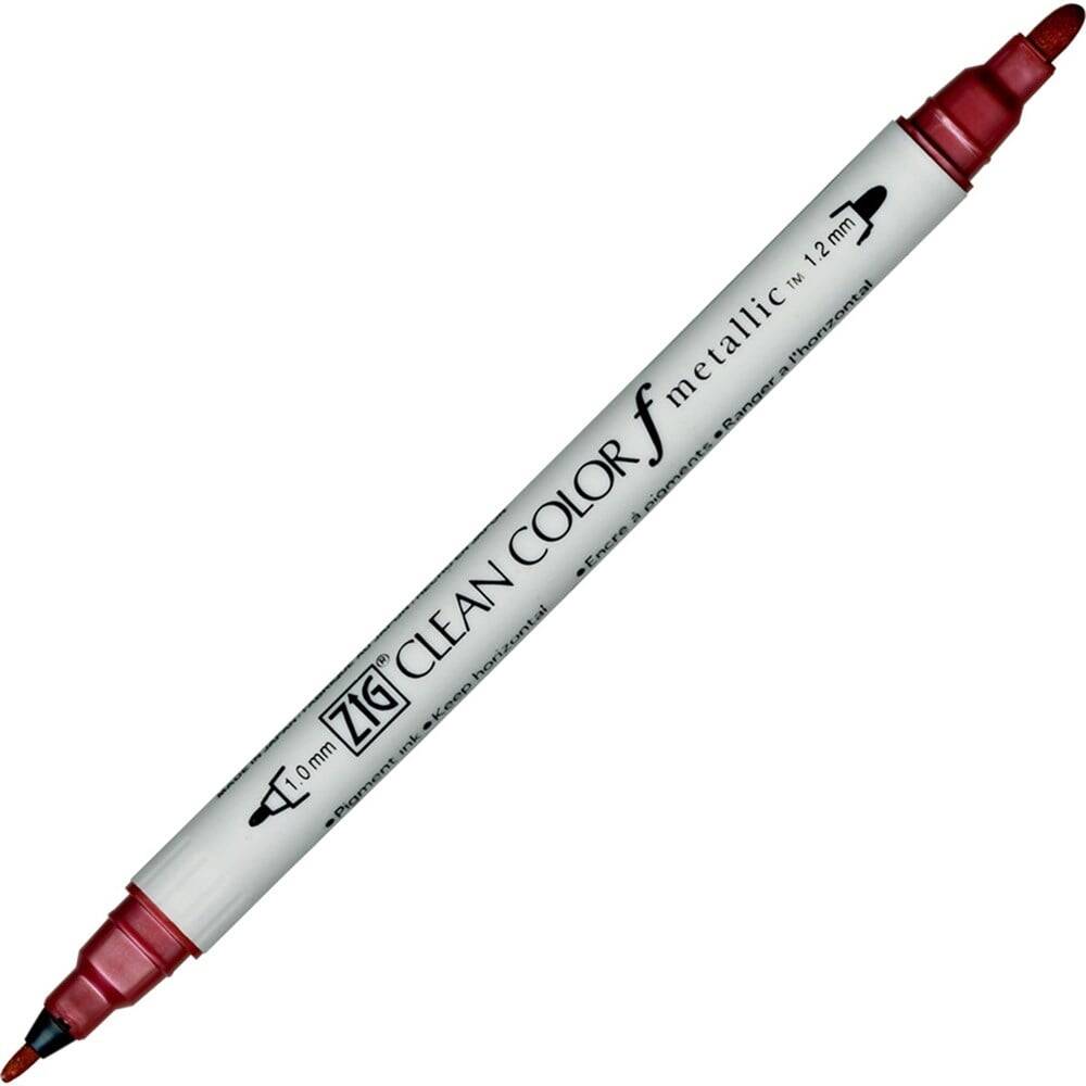 Zig Clean Color F Metalik Çift Uçlu Kalem 126 Red