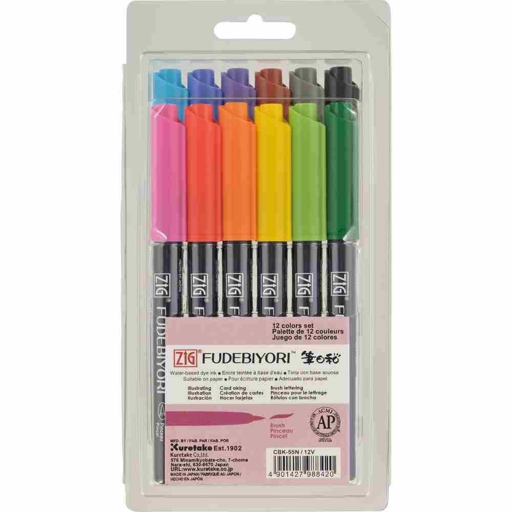 Zig Fudebiyori Brush SetCBK-55N12'li Set