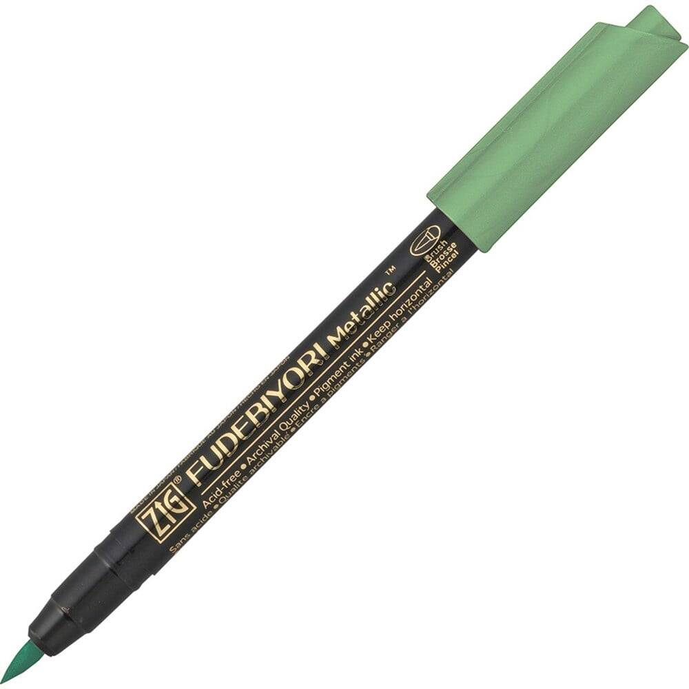 Zig Fudebiyori Metallic Brush Pen Gilded Brush Tip Marker Pen 121 Green