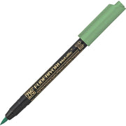 Zig Fudebiyori Metallic Brush Pen Gilded Brush Tip Marker Pen 121 Green