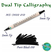 Zig Calligraphy Double Ended MS3400 5 Mm 010 Black