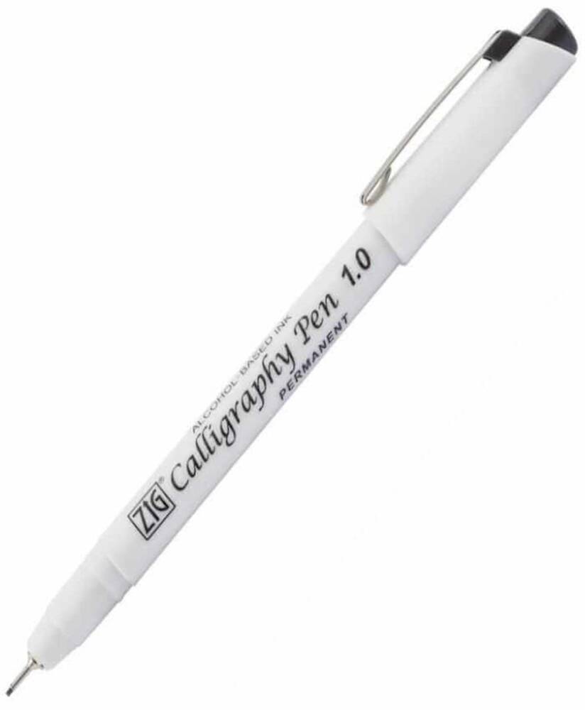 Zig Calligraphy Pen Permanent Pca-110 Black 1.0 Mm