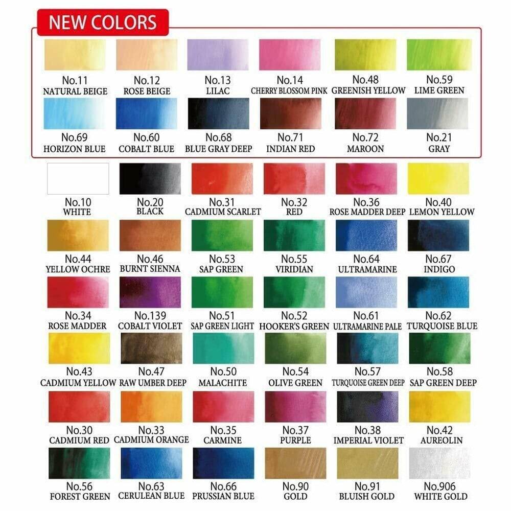 Zig Kuretake Gansai Tambi Professional Japanese Watercolour 48 Colours