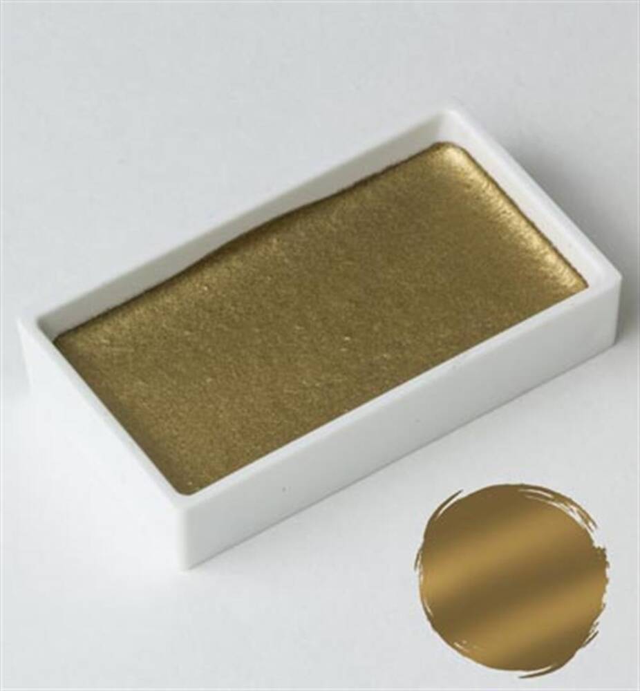 Zig Watercolor Pigment Gansai Tambi Tablet Gold No:90